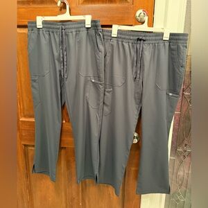 Zavate Scrub Pants, Straight Leg, Women’s Petite Large, Pewter